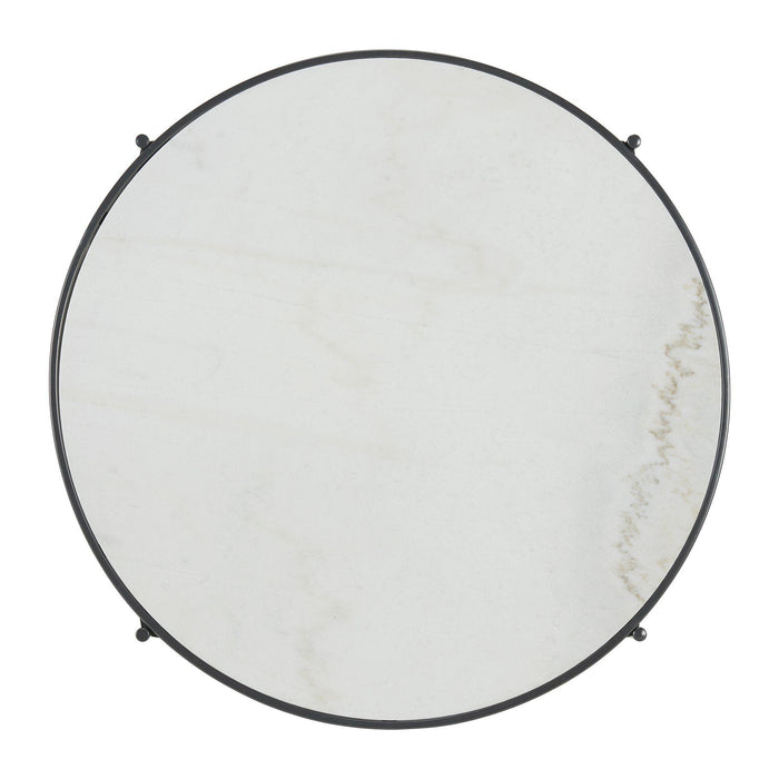 Vienna Round Coffee Table with Marble Top - Vida Furniture (Laredo,TX)