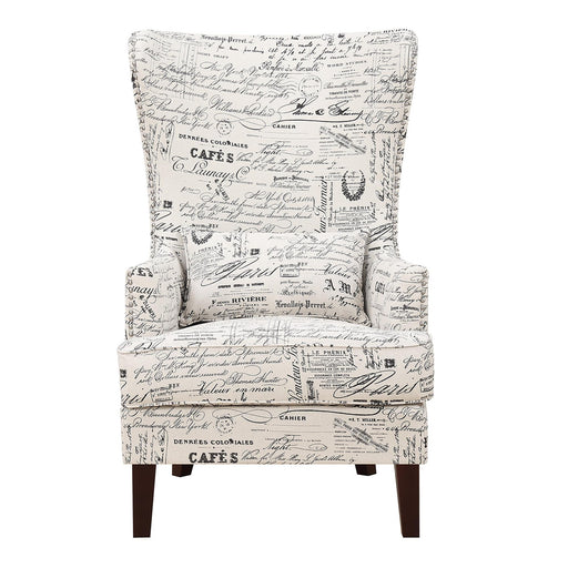 Kori Accent Chair in French Script - Vida Furniture (Laredo,TX)