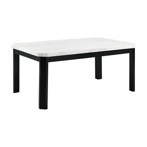 Francesca White Marble Standard Height Dining Table - Vida Furniture (Laredo,TX)