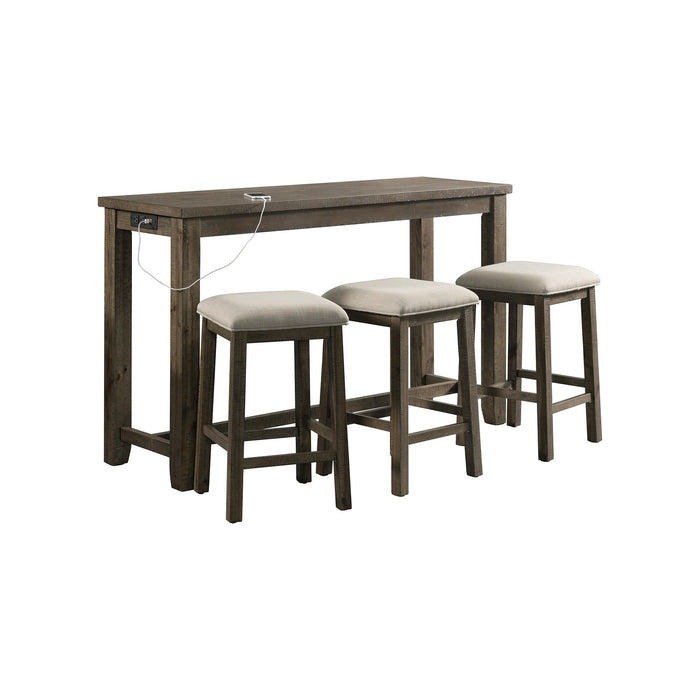 Stone Multipurpose Bar Table Set - Vida Furniture (Laredo,TX)