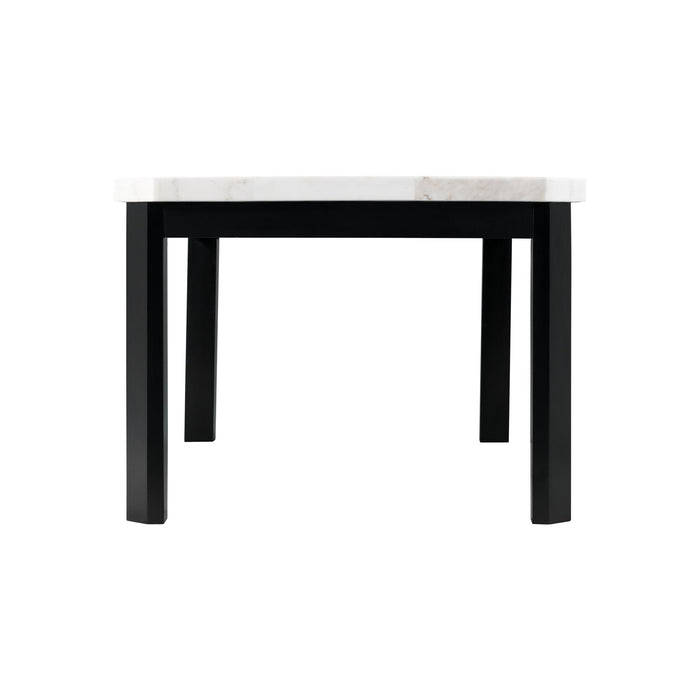 Francesca White Marble Standard Height Dining Table - Vida Furniture (Laredo,TX)