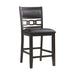 Amherst Counter Height Faux Leather Side Chair Set in Walnut of 2 - Vida Furniture (Laredo,TX)