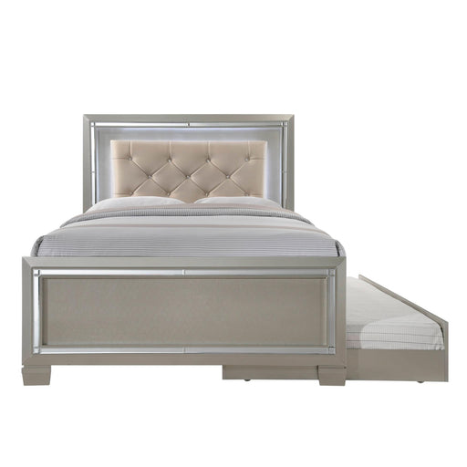 Platinum Youth Full Platform Bed w/ Trundle - Vida Furniture (Laredo,TX)