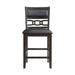 Amherst Counter Height Faux Leather Side Chair Set in Walnut of 2 - Vida Furniture (Laredo,TX)