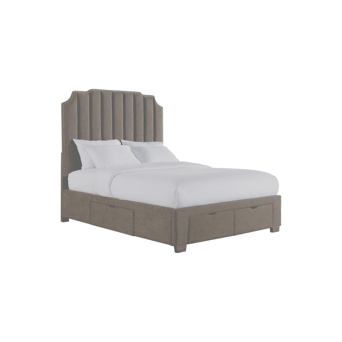 Harper Queen Upholstered Storage Bed - Vida Furniture (Laredo,TX)