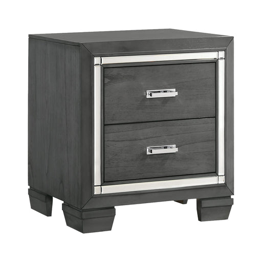 Titanium 2-Drawer Nightstand - Vida Furniture (Laredo,TX)
