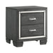 Titanium 2-Drawer Nightstand - Vida Furniture (Laredo,TX)
