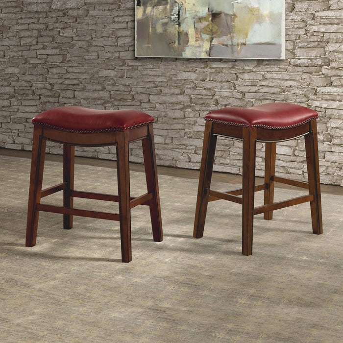 Fiesta 24" Backless Counter Height Stool in Red - Vida Furniture (Laredo,TX)
