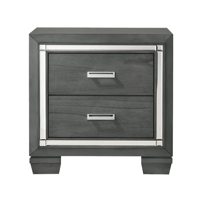 Titanium 2-Drawer Nightstand - Vida Furniture (Laredo,TX)