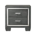 Titanium 2-Drawer Nightstand - Vida Furniture (Laredo,TX)