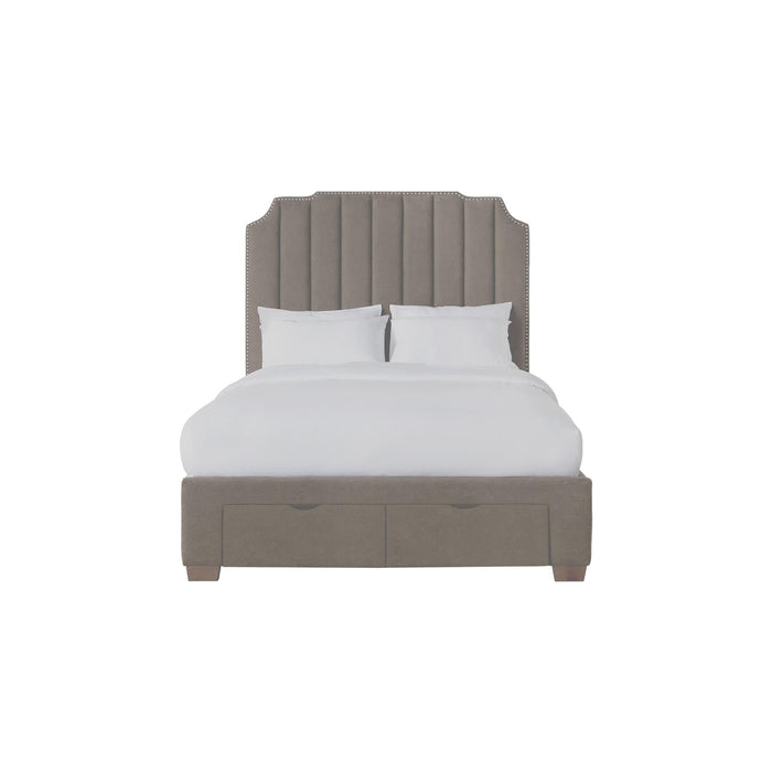 Harper Queen Upholstered Storage Bed - Vida Furniture (Laredo,TX)