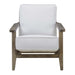 Metro Accent Chair in Taupe w/ Antique Legs - Vida Furniture (Laredo,TX)