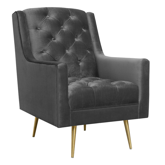 Bryan Accent Chair w/ Gold Legs - Vida Furniture (Laredo,TX)