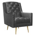 Bryan Accent Chair w/ Gold Legs - Vida Furniture (Laredo,TX)