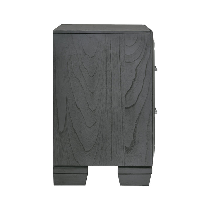Titanium 2-Drawer Nightstand - Vida Furniture (Laredo,TX)