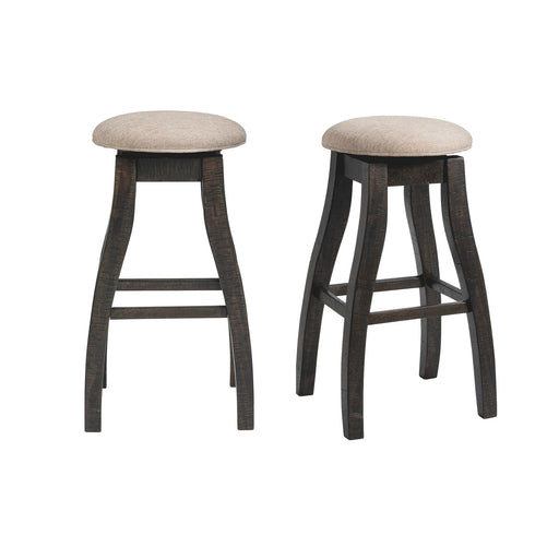 Stone 30" Swivel Backless Bar Stool Set of 2 - Vida Furniture (Laredo,TX)