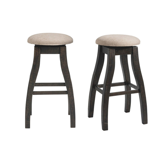 Stone 30" Swivel Backless Bar Stool Set of 2 - Vida Furniture (Laredo,TX)