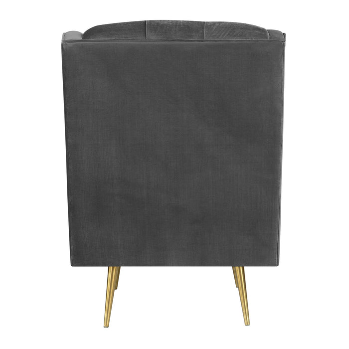 Bryan Accent Chair w/ Gold Legs - Vida Furniture (Laredo,TX)