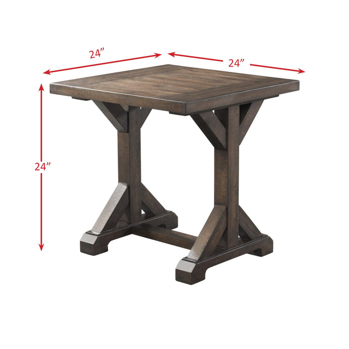 Finn Trestle End Table - Vida Furniture (Laredo,TX)