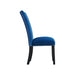 Francesca Blue Velvet Side Chair Set of 2 - Vida Furniture (Laredo,TX)