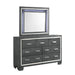 Titanium 7-Drawer Dresser w/ Mirror Set - Vida Furniture (Laredo,TX)
