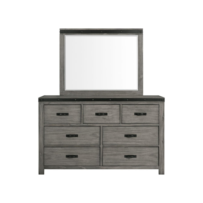 Wade 7-Drawer Dresser & Mirror Set - Vida Furniture (Laredo,TX)