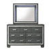 Titanium 7-Drawer Dresser w/ Mirror Set - Vida Furniture (Laredo,TX)