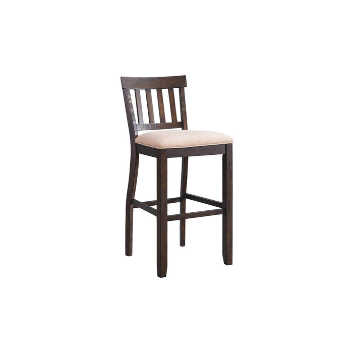 Stone 30" Slat Back Bar Stool Set of 2 - Vida Furniture (Laredo,TX)