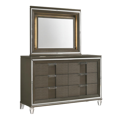 Twenty Nine 6-Drawer Dresser w/ Mood Lighting Mirror - Vida Furniture (Laredo,TX)