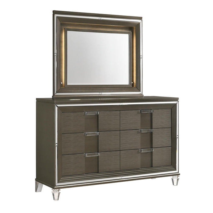 Twenty Nine 6-Drawer Dresser w/ Mood Lighting Mirror - Vida Furniture (Laredo,TX)