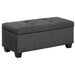 Ethan 3PK Storage Ottoman in Charcoal - Vida Furniture (Laredo,TX)
