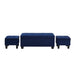 Ethan 3PK Storage Ottoman in Blue - Vida Furniture (Laredo,TX)
