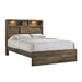 Bailey King Bookcase Panel Bed with Bluetooth - Vida Furniture (Laredo,TX)
