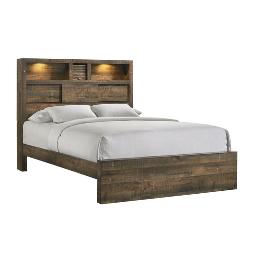 Bailey Queen Bookcase Panel Bed with Bluetooth - Vida Furniture (Laredo,TX)