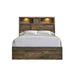 Bailey King Bookcase Panel Bed with Bluetooth - Vida Furniture (Laredo,TX)
