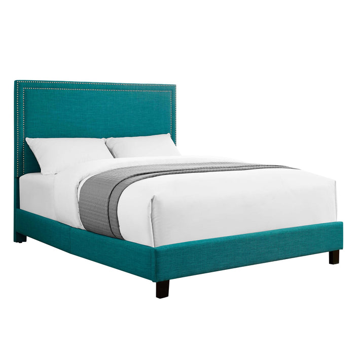 Erica Upholstered Queen Platform Bed - Vida Furniture (Laredo,TX)