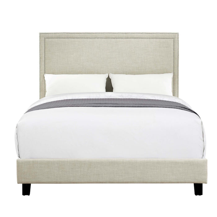 Erica Upholstered Queen Platform Bed - Vida Furniture (Laredo,TX)