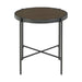 Vienna Round End Table with Wooden Top - Vida Furniture (Laredo,TX)