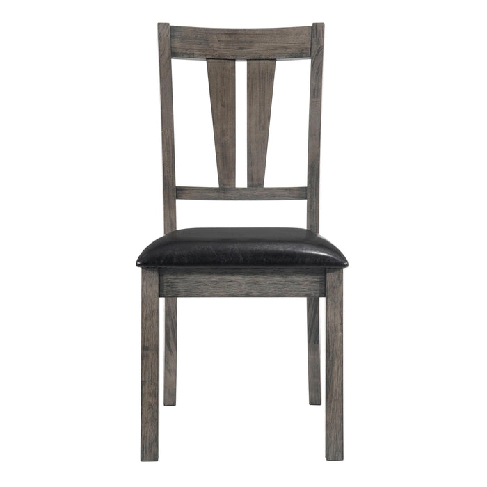 Nathan Fan Back Chair w. PU Seat of 2 - Vida Furniture (Laredo,TX)