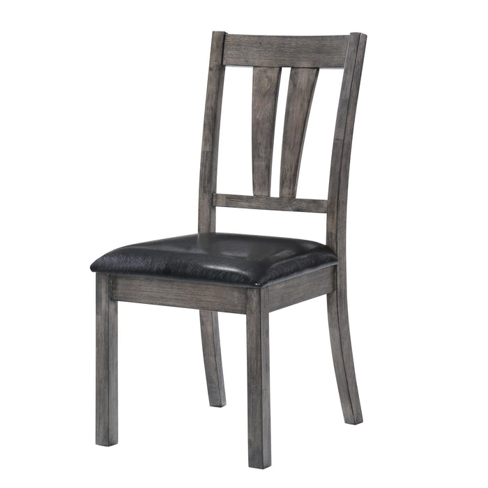 Nathan Fan Back Chair w. PU Seat of 2 - Vida Furniture (Laredo,TX)