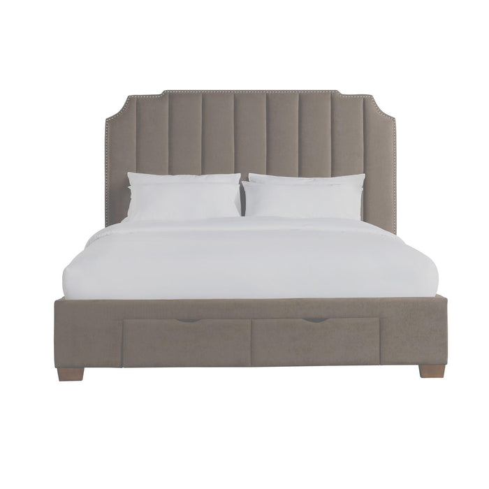 Harper King Upholstered Storage Bed - Vida Furniture (Laredo,TX)