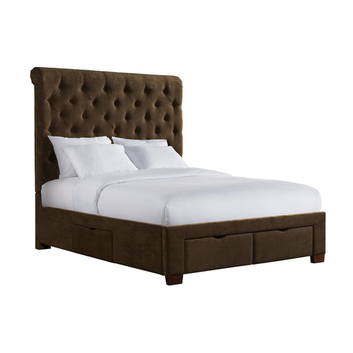 Waldorf Queen Upholstered Storage Bed - Vida Furniture (Laredo,TX)