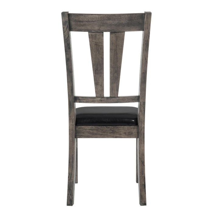Nathan Fan Back Chair w. PU Seat of 2 - Vida Furniture (Laredo,TX)