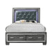 Titanium Queen Tufted Upholstered Storage Bed - Vida Furniture (Laredo,TX)