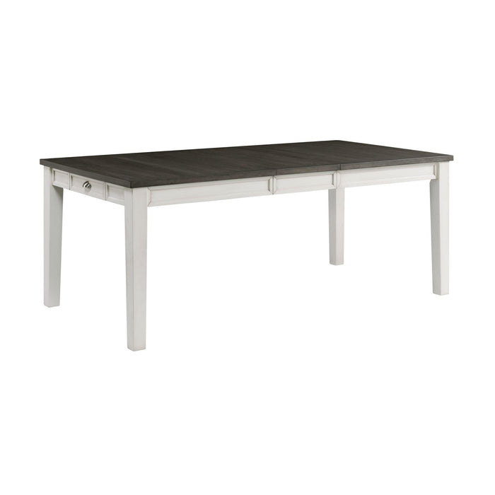 Kayla Two Tone Dining Table with Storage - Vida Furniture (Laredo,TX)