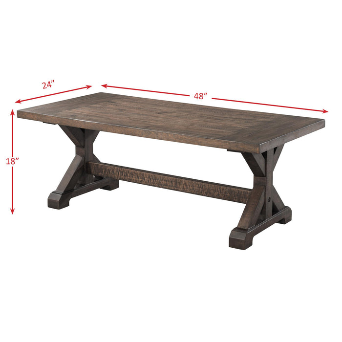Finn Trestle Coffee Table - Vida Furniture (Laredo,TX)