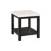 Marcello White Marble Square End Table - Vida Furniture (Laredo,TX)
