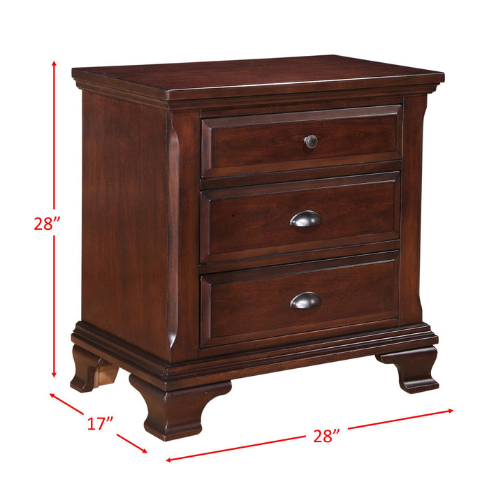 Canton Cherry Nightstand - Vida Furniture (Laredo,TX)