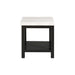 Marcello White Marble Square End Table - Vida Furniture (Laredo,TX)