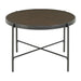 Vienna Round Coffee Table with Wooden Top - Vida Furniture (Laredo,TX)